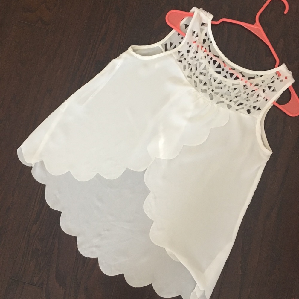 Forever 21 detailed chiffon tank top